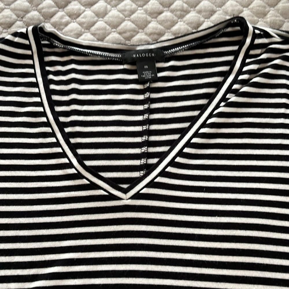 Halogen Striped Long Sleeve Tee